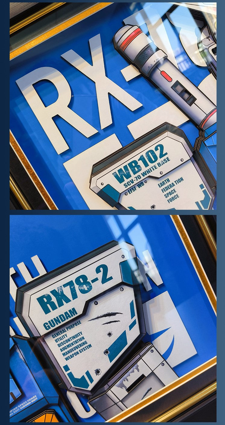 Framed Arts Handmade 3D Decor Paper Art RX-78-2 Picture