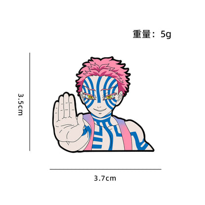 Pin Badge CZ3652 Anime Sword Fighter Enamel Pin Badge – Japanese Anime Character Collectible Brooch
