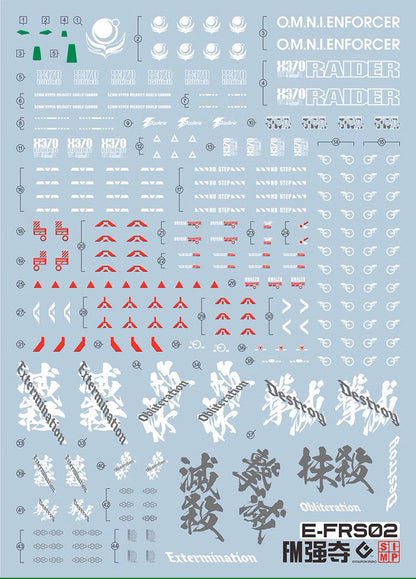 EVO - FM-FRS02 (UV) 1/100 Full Mechanics Gundam Seed GAT-X370 Raider Evolution Studio Decals