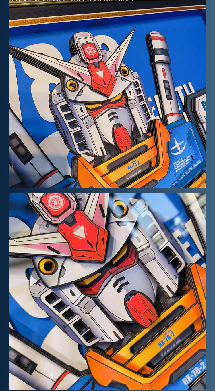 Framed Arts Handmade 3D Decor Paper Art RX-78-2 Picture