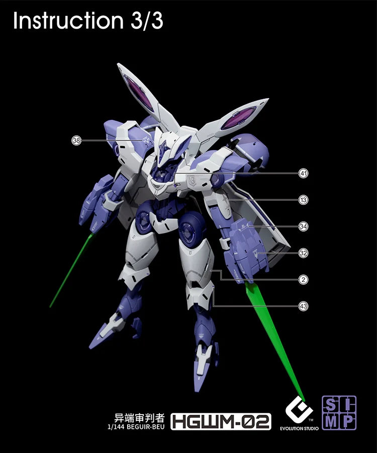 EVO - E-HGWM-02 (UV) HG Beguir-Beu/Pente & Michaelis ( The Witch of Mercury) Evolution Studio Decals