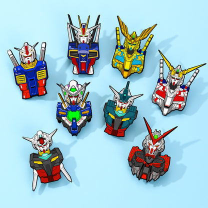 Pin Badge CZ3431 Anime Mecha Robot Head Enamel Pin Badge – Mecha Helmet Collectible