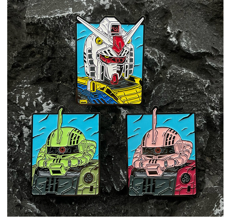 Mecha Mobile Suit Enamel Pin Custom Made Anime Robot Big Badge XZ188