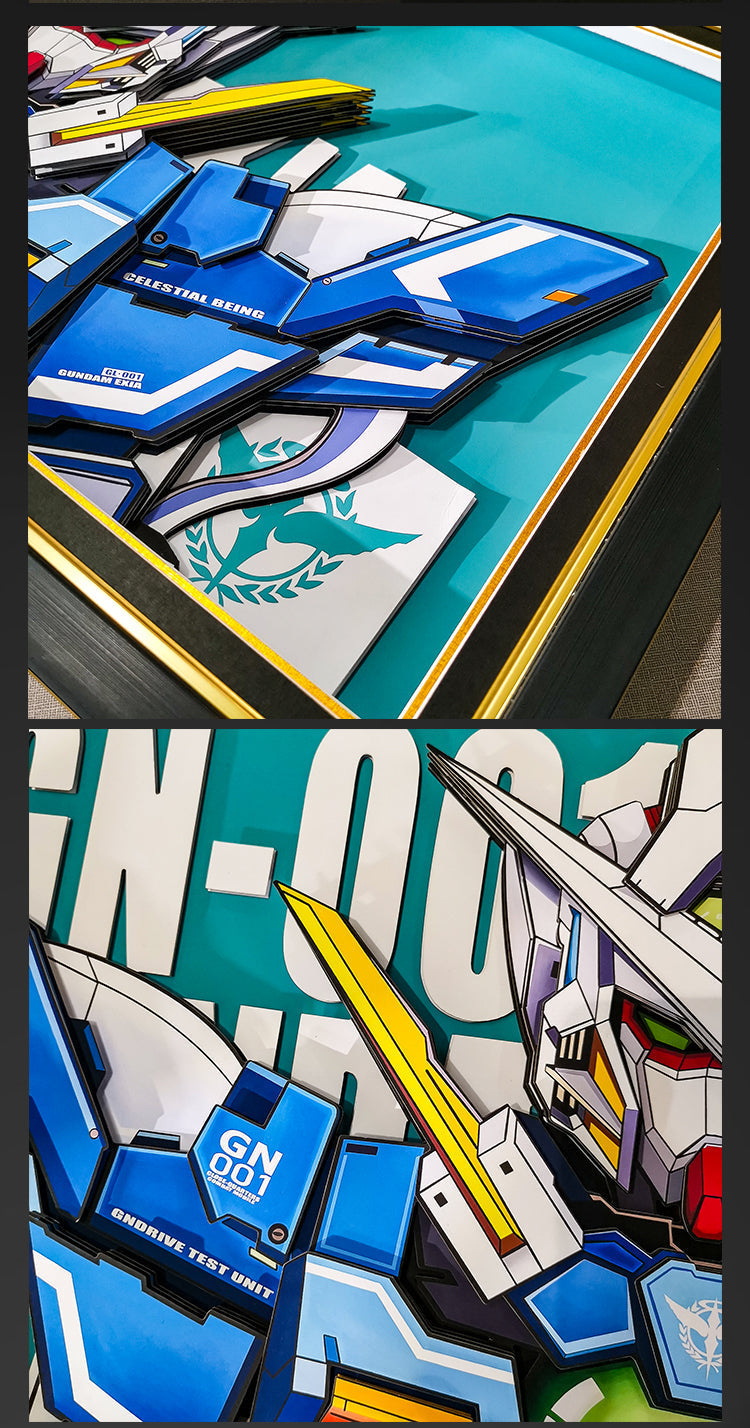 Framed Arts Handmade 3D Decor Paper Art Gn-001 Exia Gundam Picture Frames