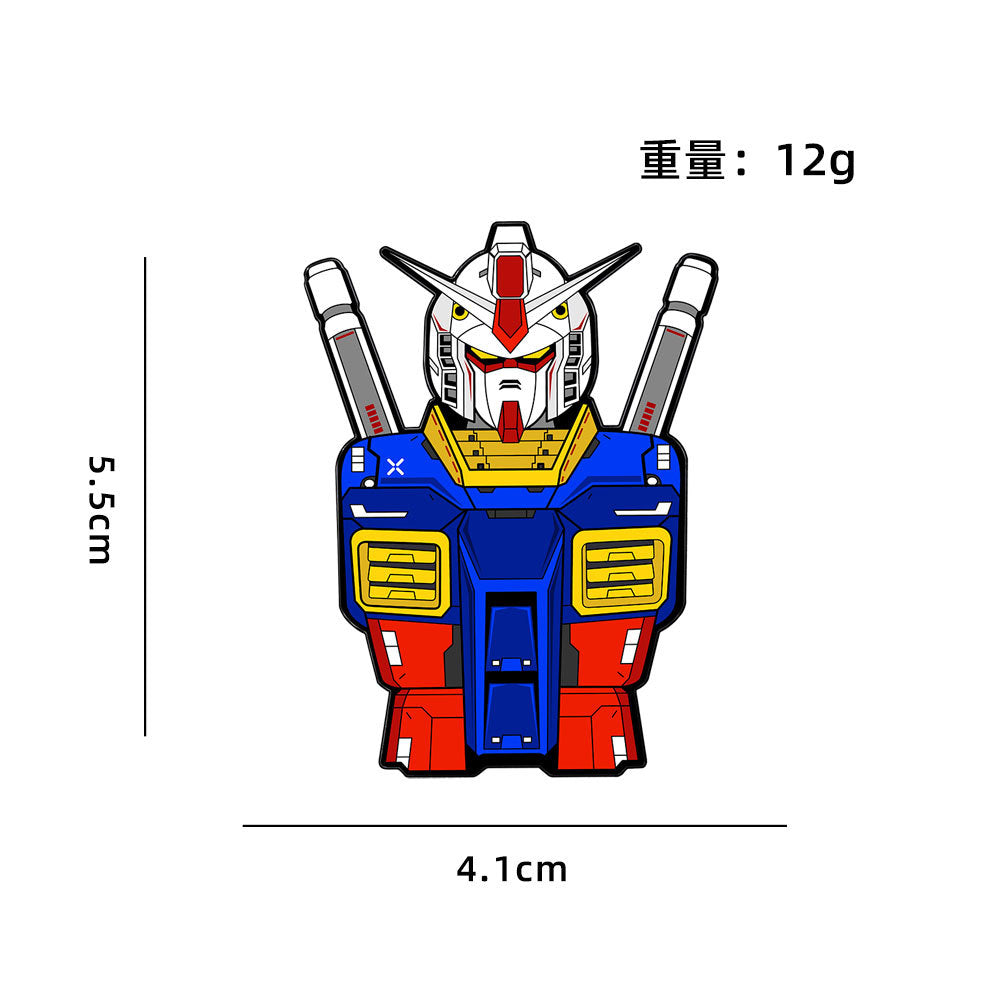Pin Badge CZ3431 Anime Mecha Robot Head Enamel Pin Badge – Mecha Helmet Collectible