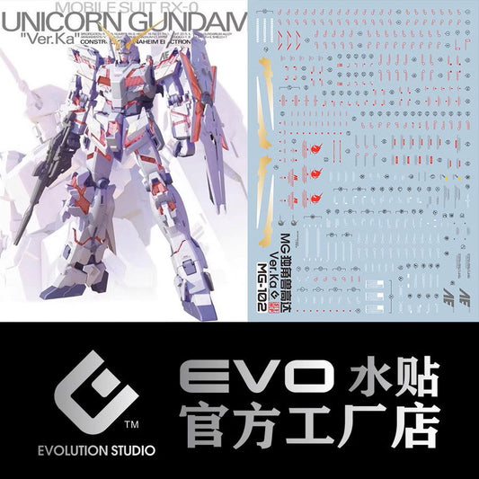 EVO - E-MG102 Unicorn Ver.Ka  (UV) MG RX-0 Unicorn Ver.Ka  Evolution Studio Decals