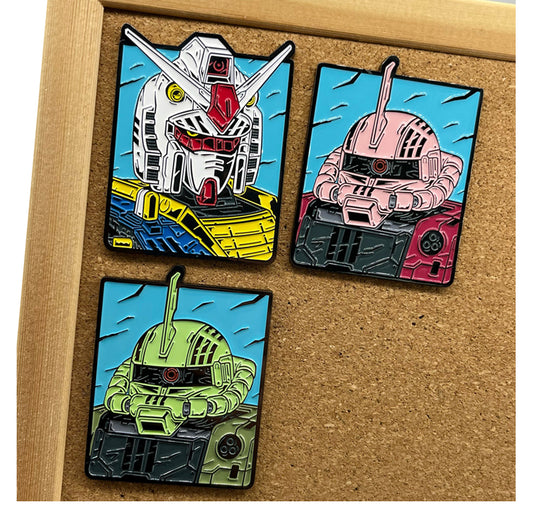 Mecha Mobile Suit Enamel Pin Custom Made Anime Robot Big Badge XZ188