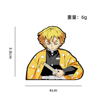 Pin Badge CZ3652 Anime Sword Fighter Enamel Pin Badge – Japanese Anime Character Collectible Brooch