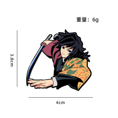 Pin Badge CZ3652 Anime Sword Fighter Enamel Pin Badge – Japanese Anime Character Collectible Brooch