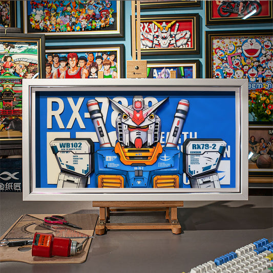 Framed Arts Handmade 3D Decor Paper Art RX-78-2 Picture