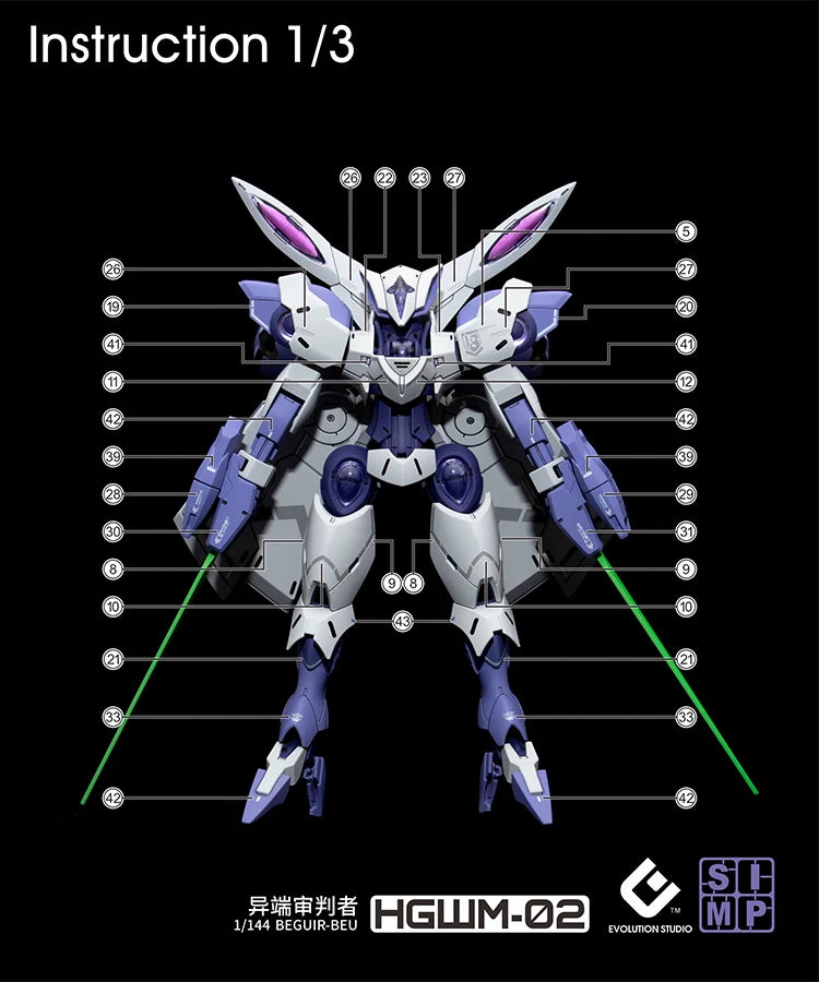 EVO - E-HGWM-02 (UV) HG Beguir-Beu/Pente & Michaelis ( The Witch of Mercury) Evolution Studio Decals