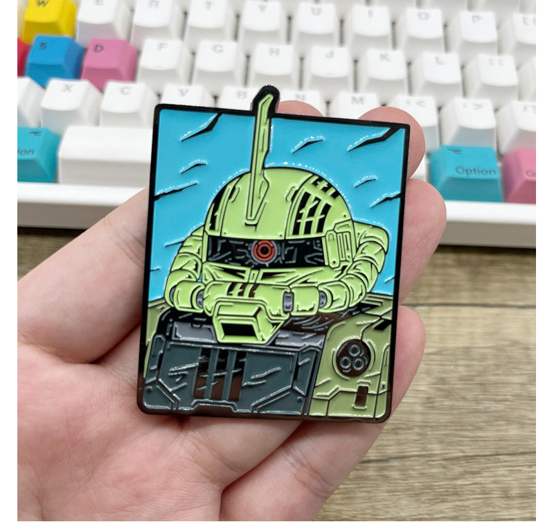 Mecha Mobile Suit Enamel Pin Custom Made Anime Robot Big Badge XZ188