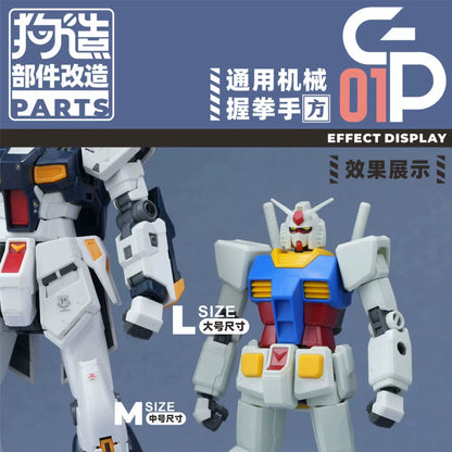 GZ Studio GP Series High-Definition Detail-Up 3D Print Model Kits Parts Custom Gundam Fist Hands Upgrade Parts – Federation Type for HG/RG & Kotobukiya Models