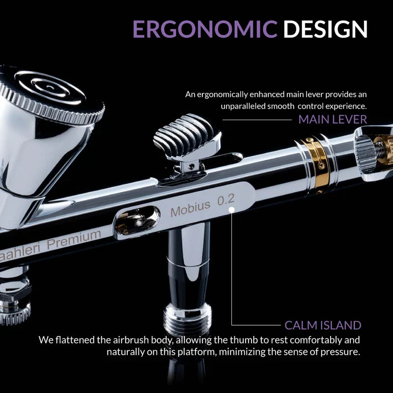 Gaahleri Premium Series GHPM-Mobius 0.2mm Airbrush
