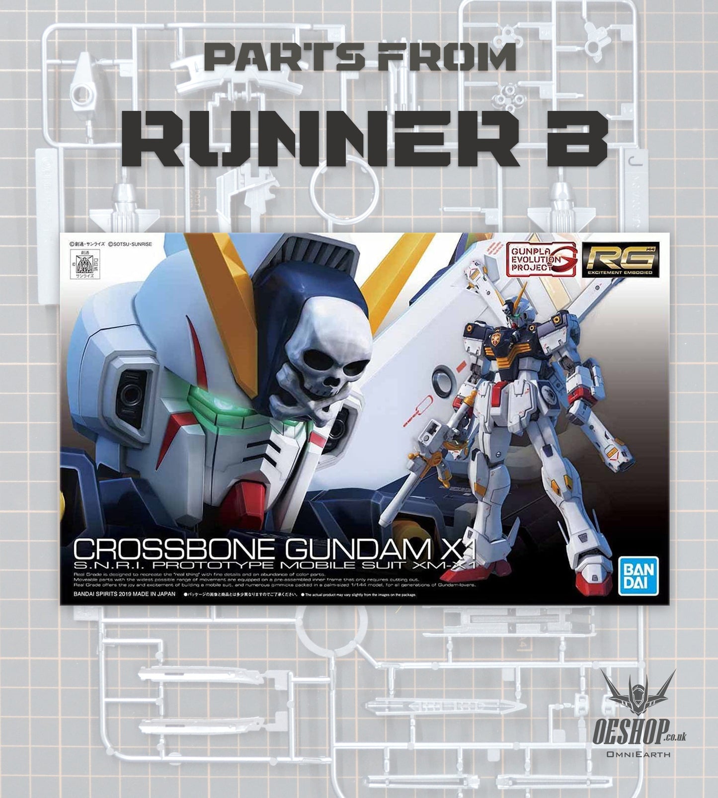 PART - 1/144 RG 31 Crossbone Gundam X1 - Runner B