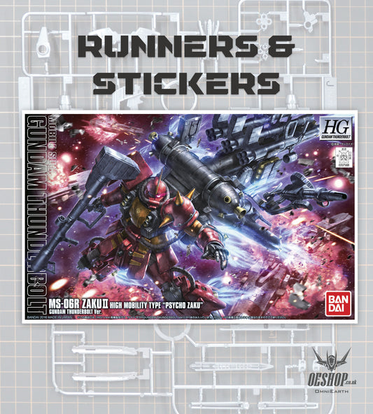 PART - 1/144 HGGT High Mobility Type Zaku Psycho Zaku (Gundam Thunderbolt Ver.) Anime Ver. - Runners & Stickers