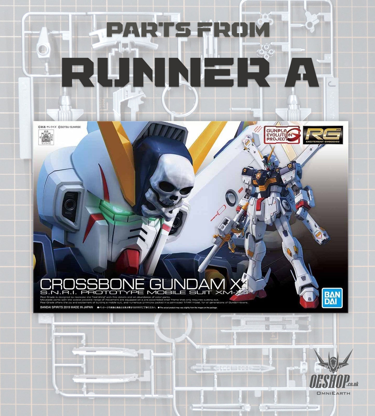 PART - 1/144 RG 31 Crossbone Gundam X1 - Runner A