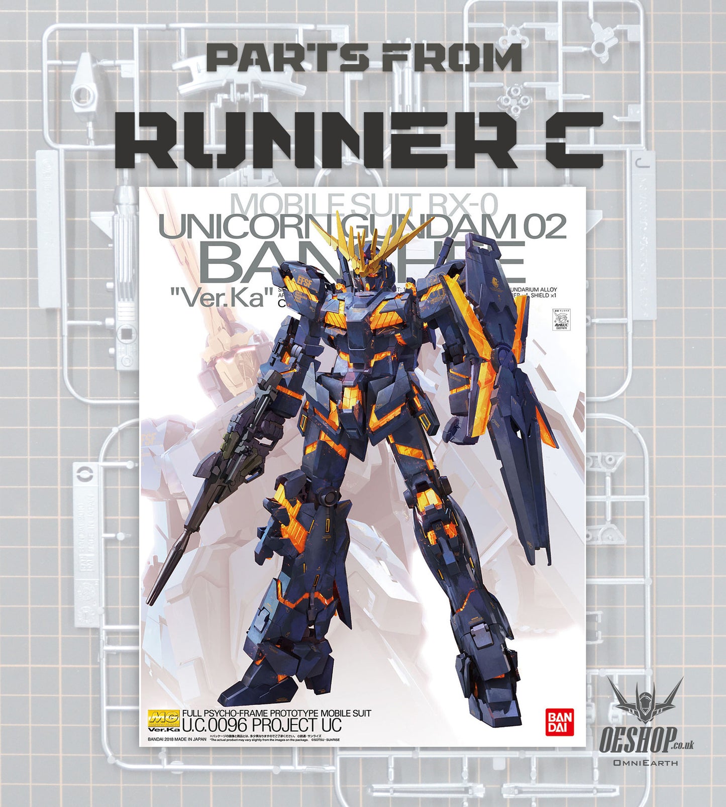 PART - 1/100 MG Unicorn Gundam 02 Banshee Ver.Ka - Runner C