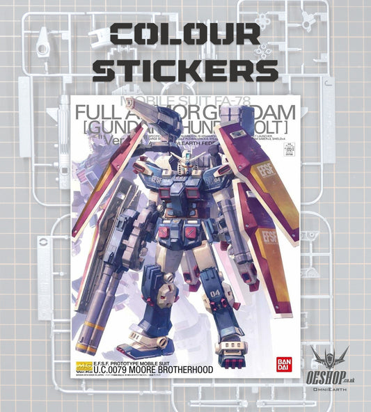 PART - 1/100 MG Full Armor Gundam Ver.Ka (GUNDAM THUNDERBOLT Ver.) - Colour Stickers