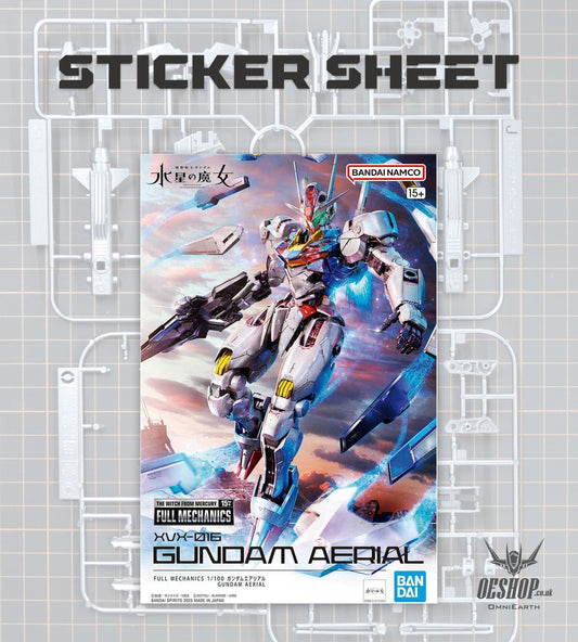 PART - 1/100 Full Mechanics The Witch From Mercury Gundam Aerial - Stickers