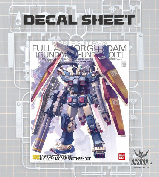PART - 1/100 MG Full Armor Gundam Ver.Ka (GUNDAM THUNDERBOLT Ver.) - Water Decals
