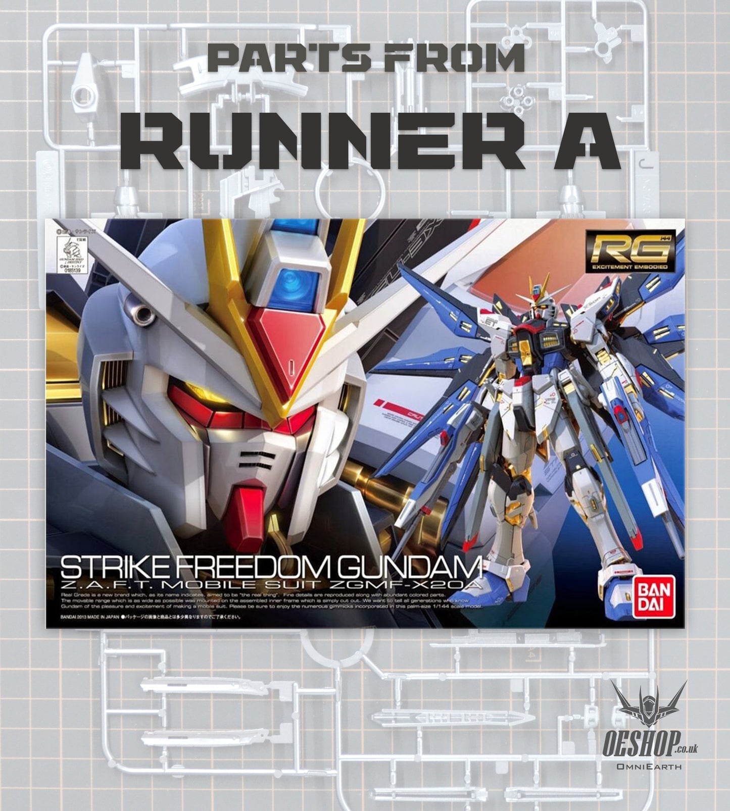 PART - 1/144 RG 14 ZGMF-X20A Strike Freedom Gundam - Runner A