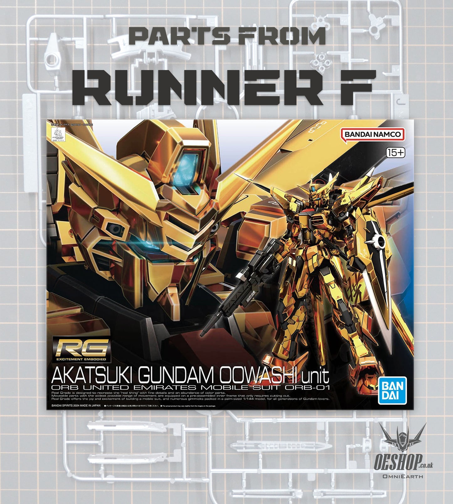 PART - 1/144 RG 41 Akatsuki Gundam (Oowashi Pack) - Runner F