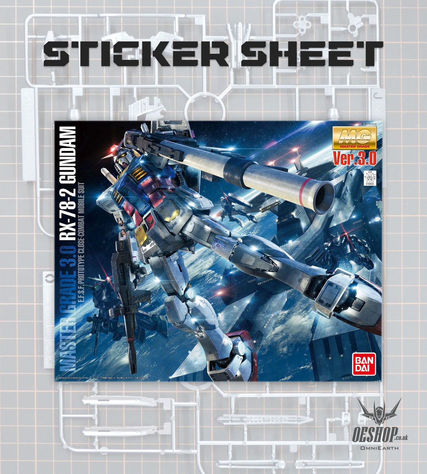 PART - 1/100 MG RX-78-2 Gundam VER. 3.0 - Stickers & Accessories