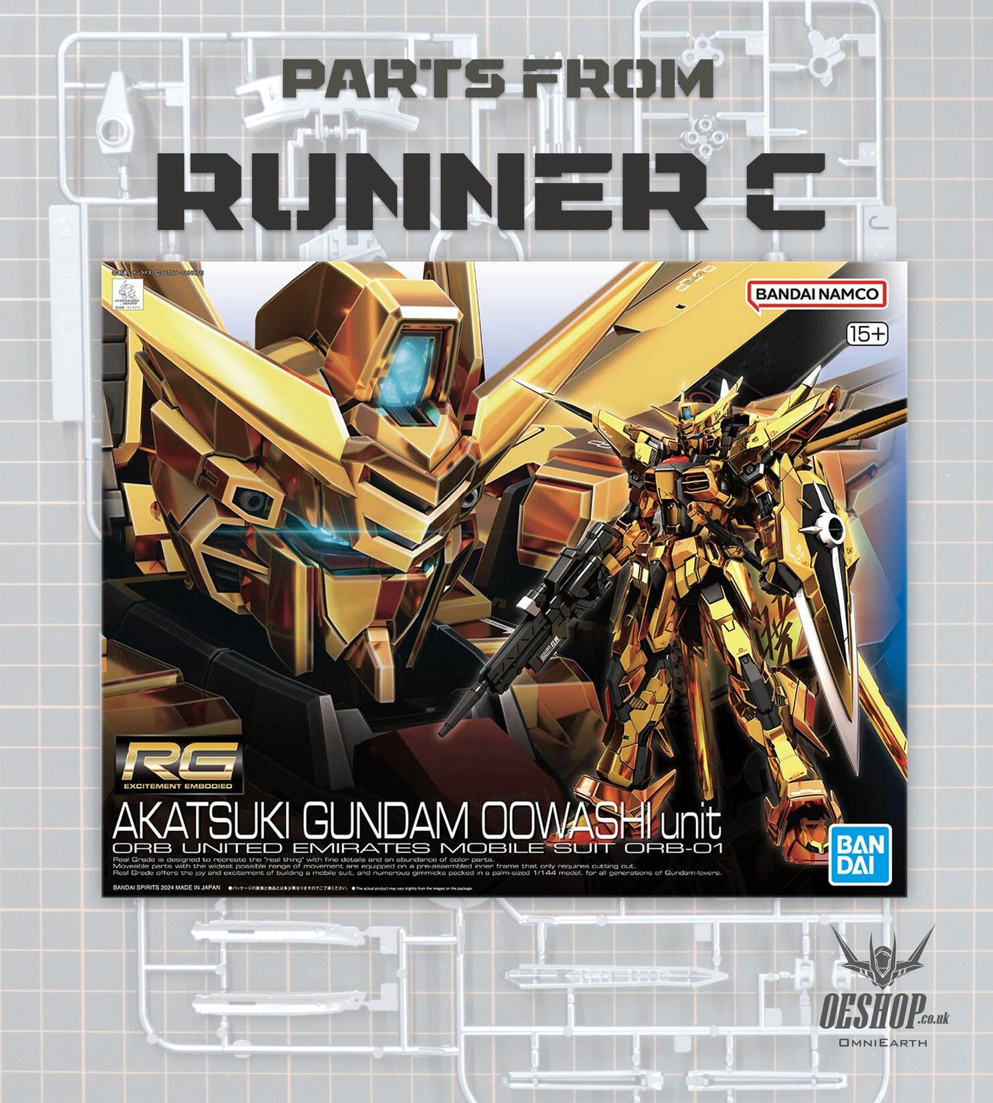 PART - 1/144 RG 41 Akatsuki Gundam (Oowashi Pack) - Runner C