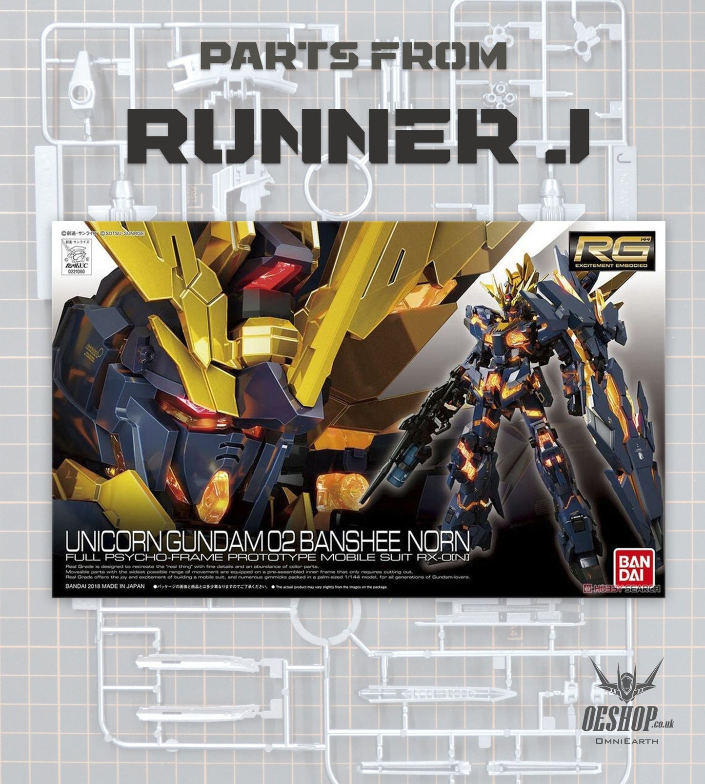 PART - 1/144 RG 27 Unicorn Gundam 02 Banshee Norn - Runner J