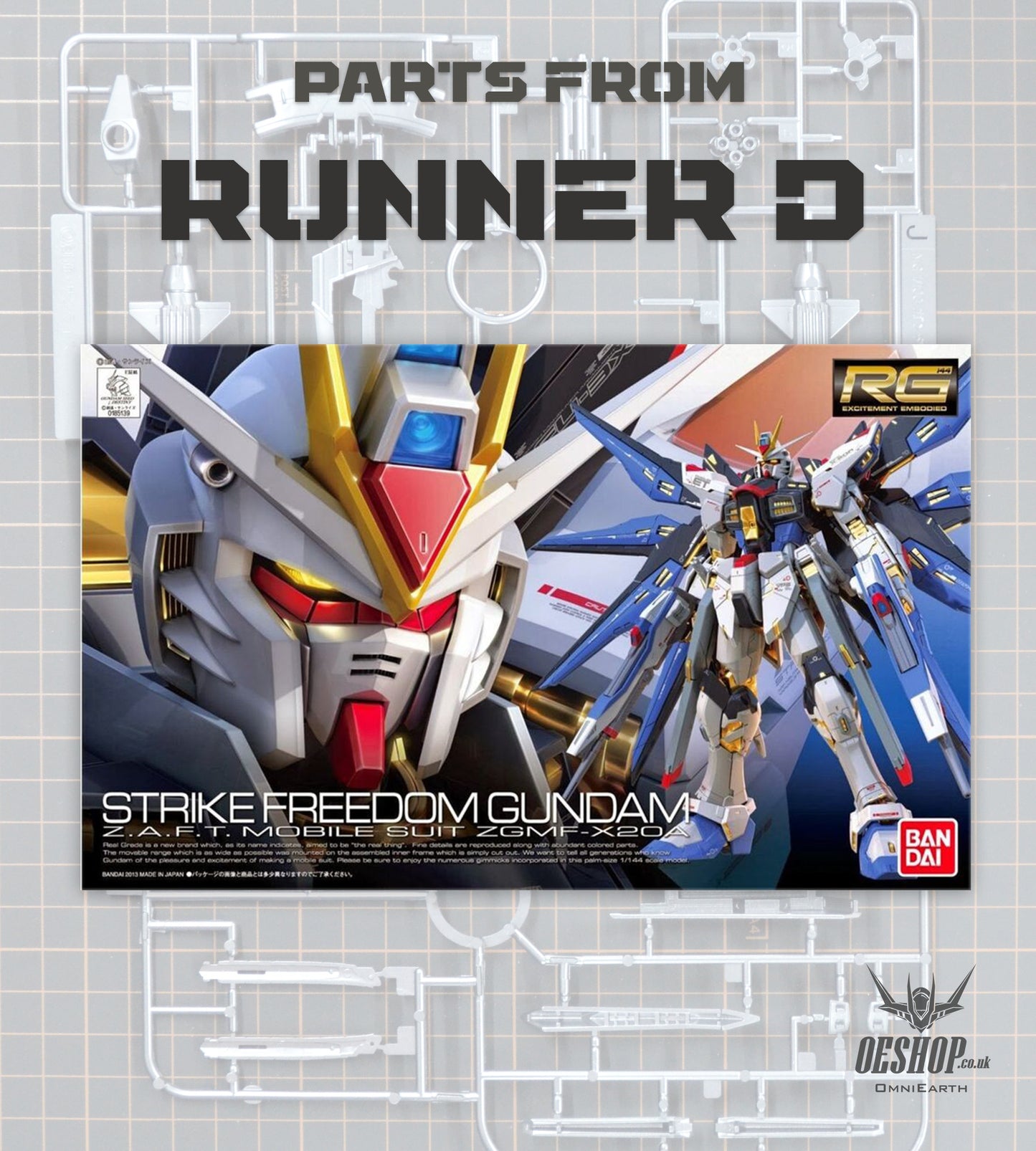 PART - 1/144 RG 14 ZGMF-X20A Strike Freedom Gundam - Runner D