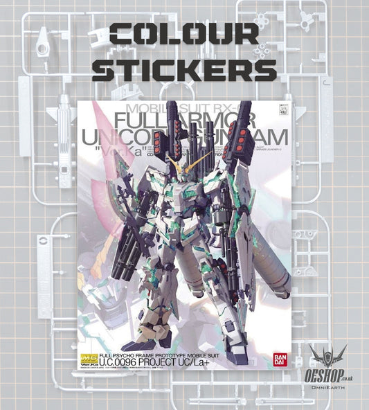 PART - 1/100 MG Full Armor Unicorn Gundam Ver.ka - Colour Stickers