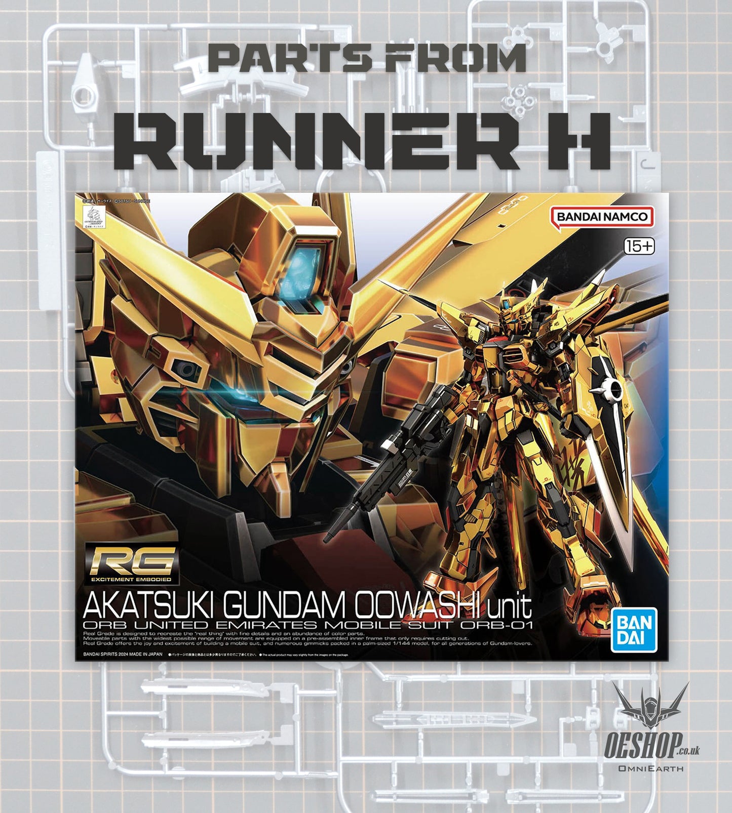 PART - 1/144 RG 41 Akatsuki Gundam (Oowashi Pack) - Runner H
