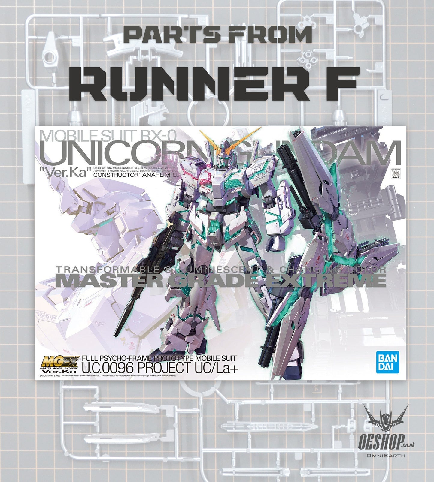 PART - 1/100 MGEX Unicorn Gundam Ver.Ka - Runner F