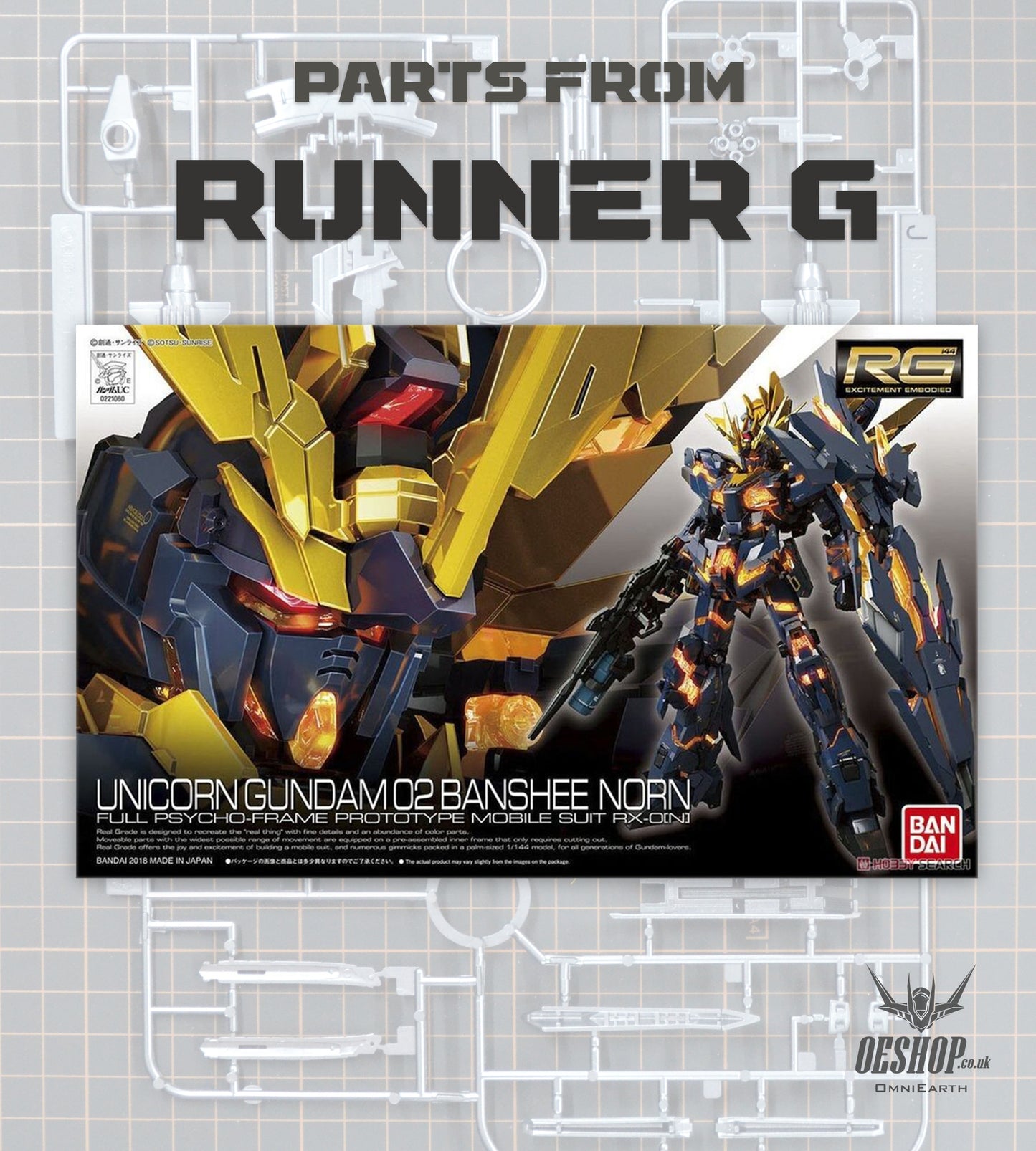 PART - 1/144 RG 27 Unicorn Gundam 02 Banshee Norn - Runner G