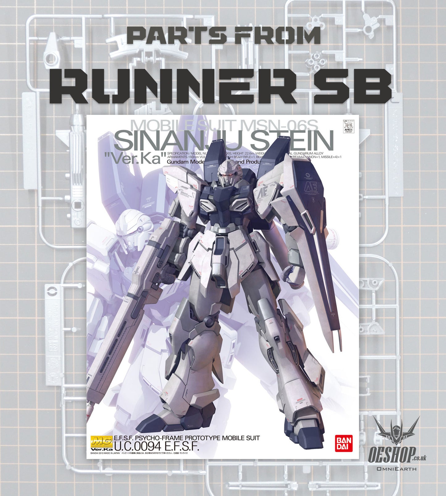 PART - 1/100 MG MSN-06S Sinanju Stein Ver. Ka - Runner SB1