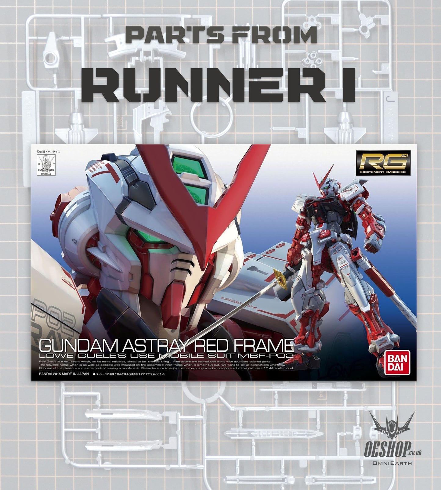 PART - 1/144 RG 19 Gundam Astray Red Frame MBF-P02 - Runner I