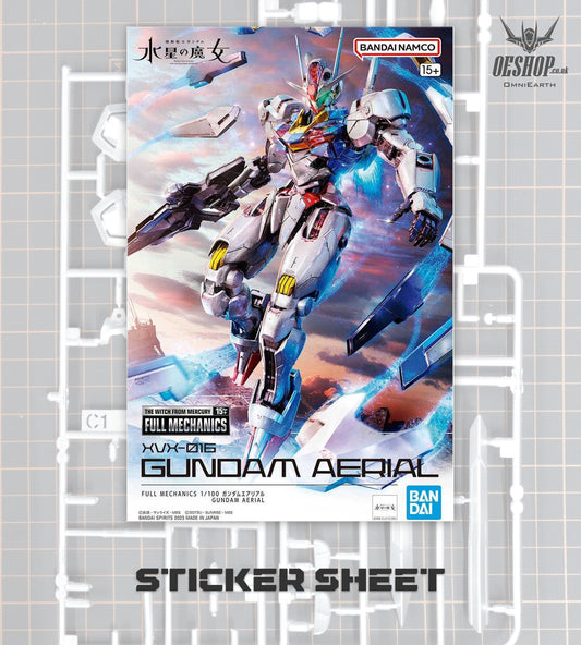 PART - 1/100 Full Mechanics The Witch From Mercury Gundam Aerial - Stickers