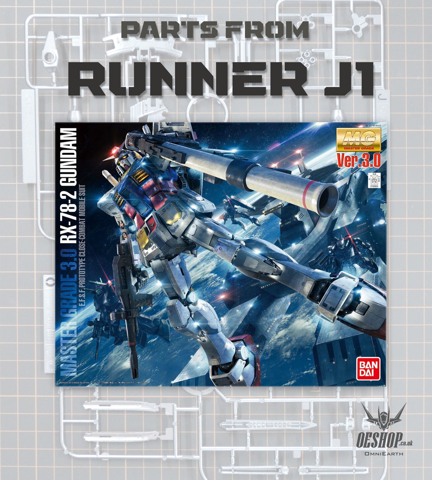 PART - 1/100 MG RX-78-2 Gundam VER. 3.0 - Runner J1