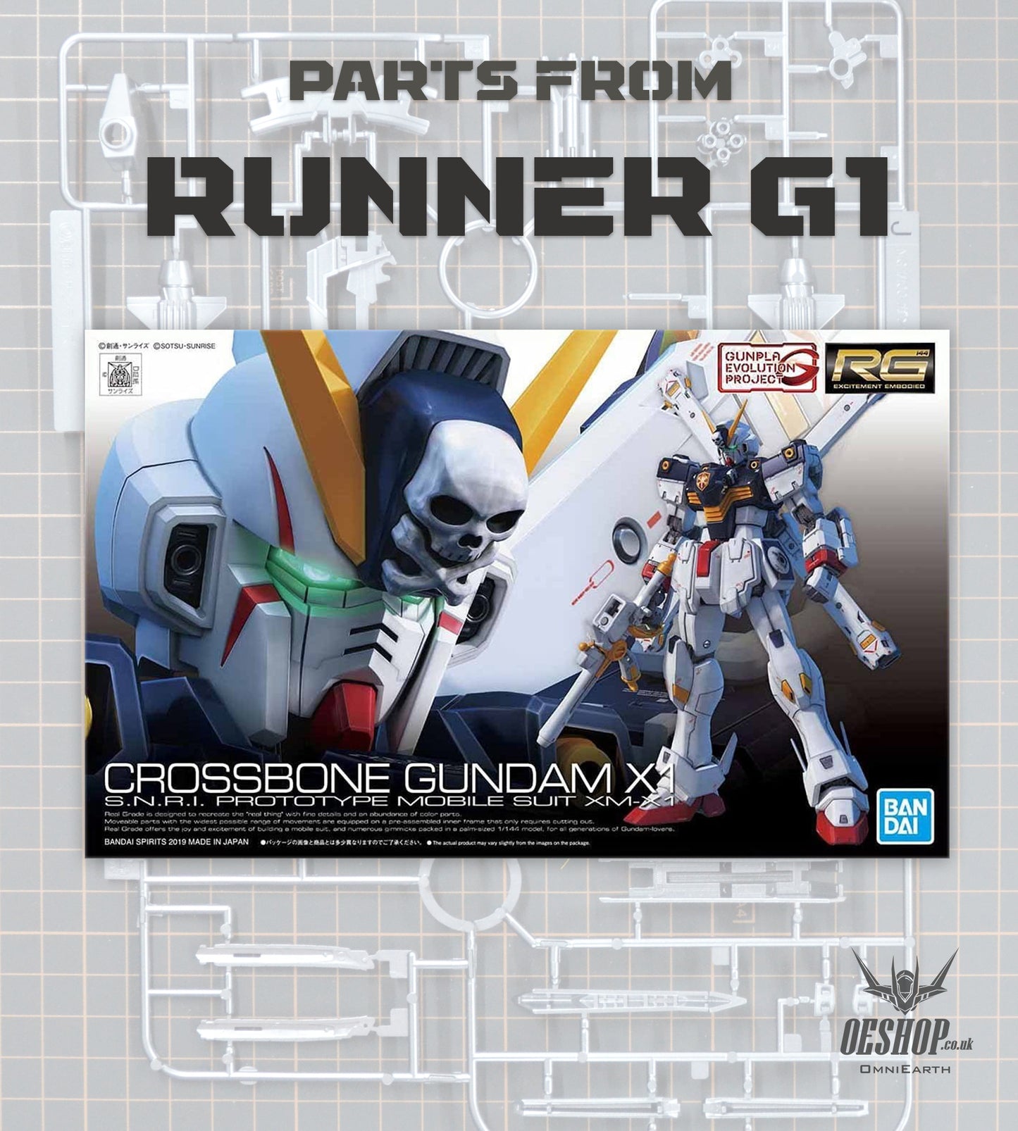PART - 1/144 RG 31 Crossbone Gundam X1 - Runner G1