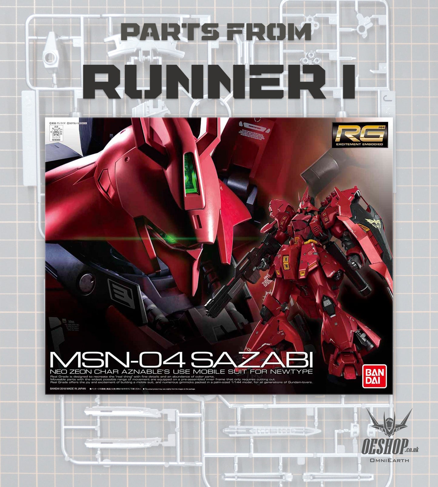 PART - 1/144 RG 29 MSN-04 Sazabi - Runner I