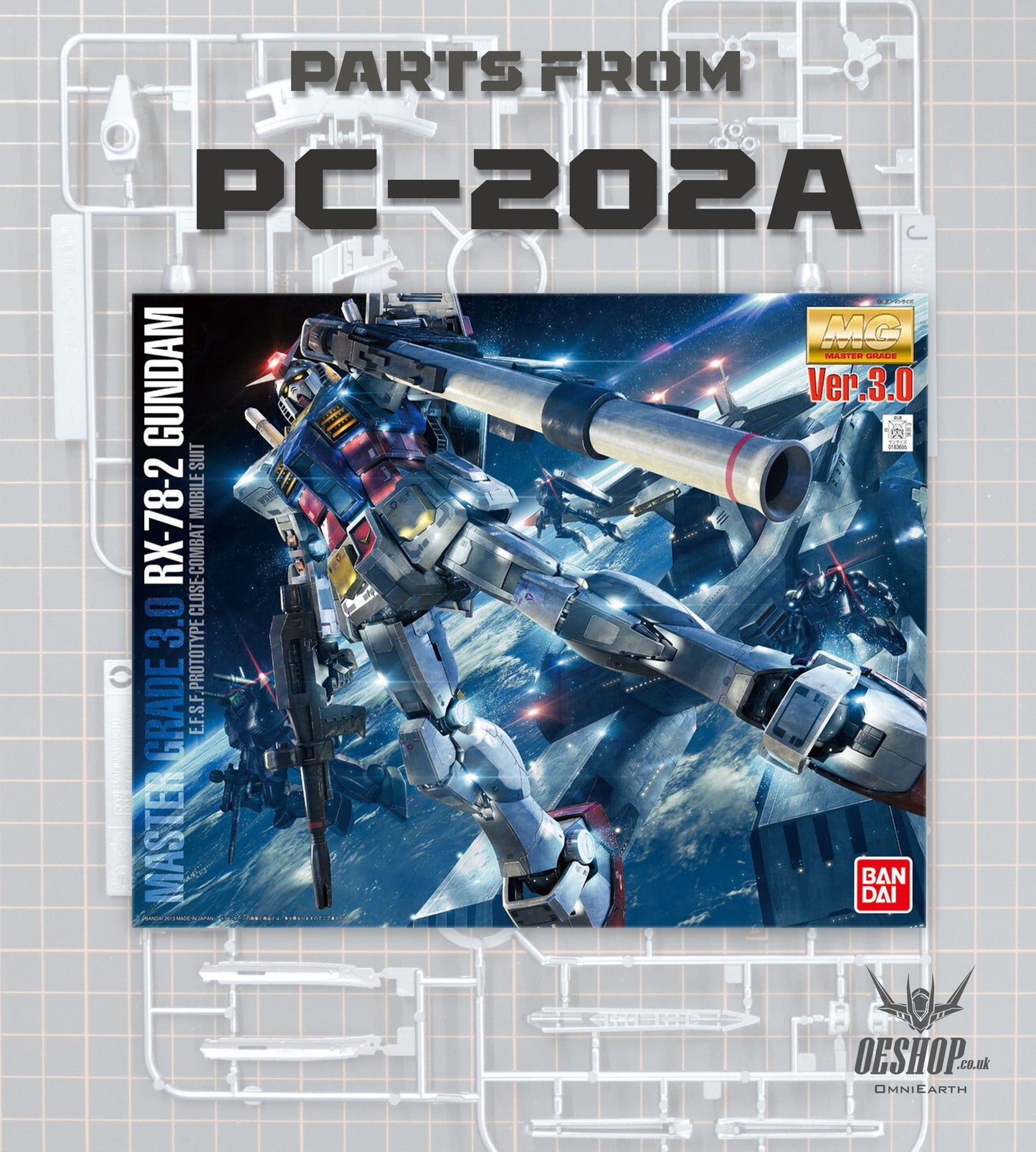 PART - 1/100 MG RX-78-2 Gundam VER. 3.0 - Runner PC-202A