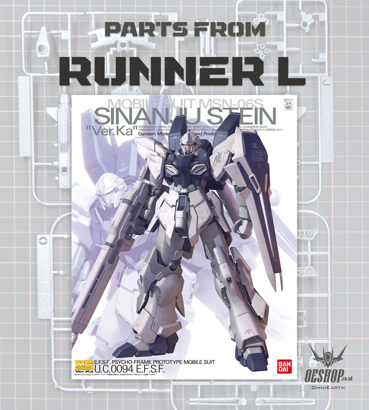 PART - 1/100 MG MSN-06S Sinanju Stein Ver. Ka - Runner L