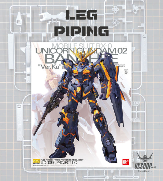 PART - 1/100 MG Unicorn Gundam 02 Banshee Ver.Ka - Frame Cover/Leg Piping (thick)