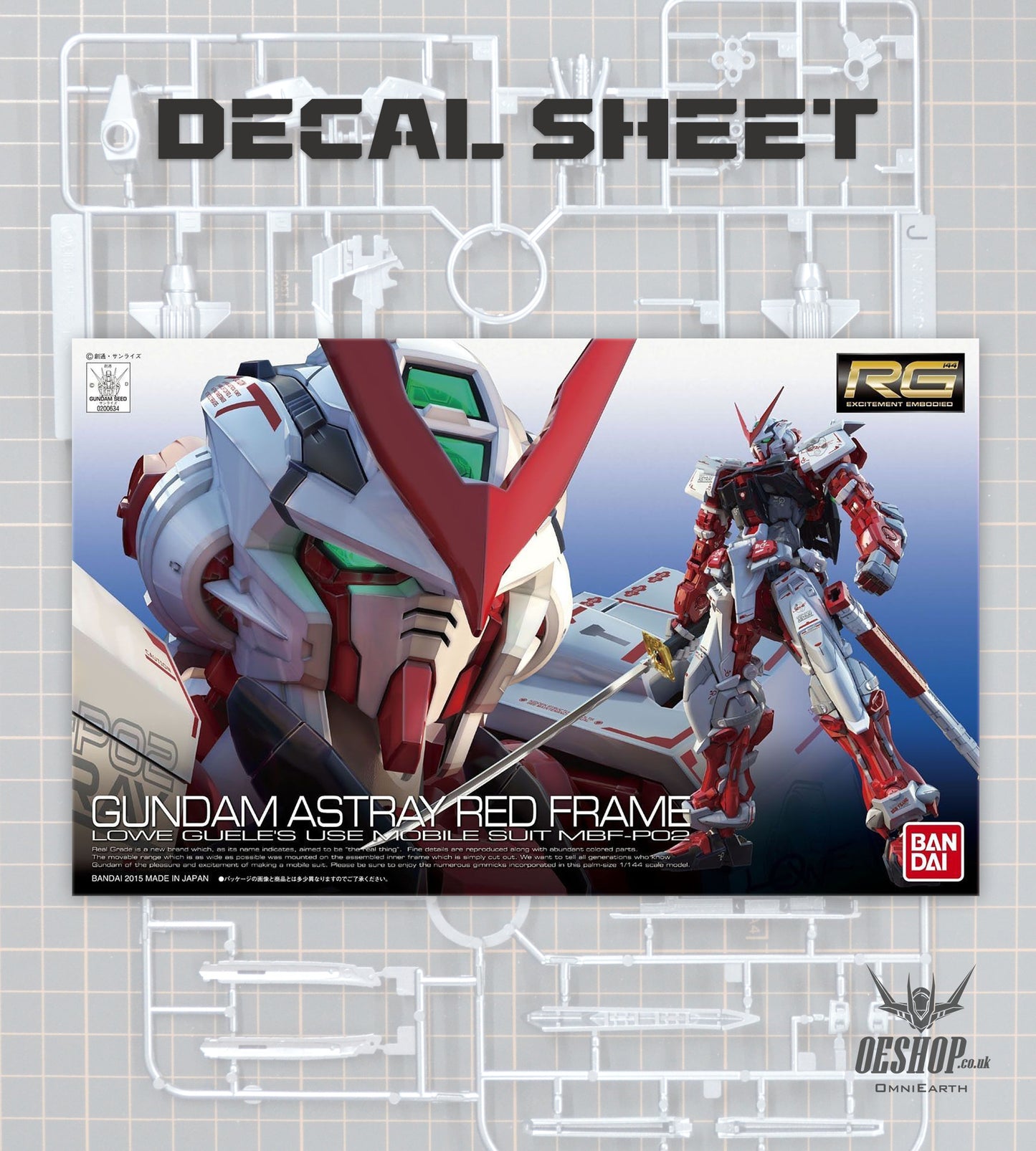 PART - 1/144 RG 19 Gundam Astray Red Frame MBF-P02 - Stickers & Accessories