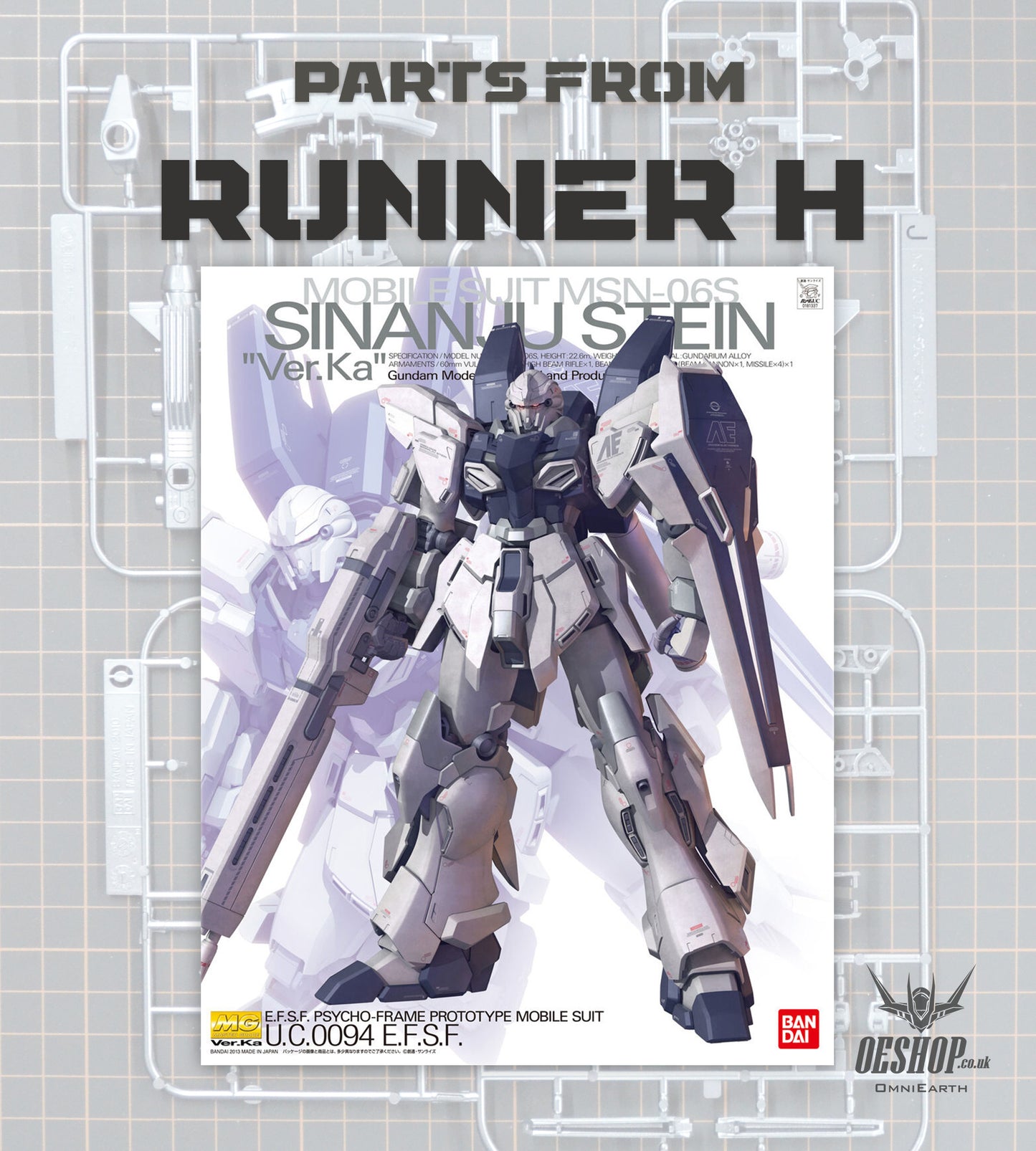 PART - 1/100 MG MSN-06S Sinanju Stein Ver. Ka - Runner H