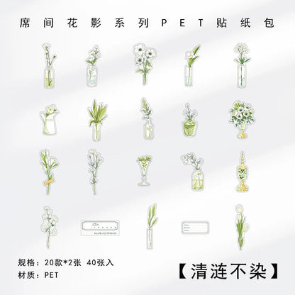 Papermore Botanical Silhouette Stickers (40 pieces)