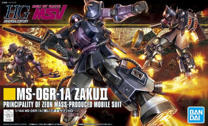 1/144 HGUC 151 MS-06R-1A Zaku II Black Tri-Stars