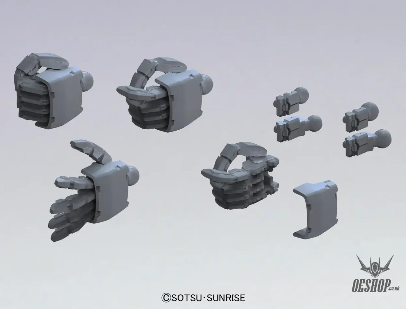 Bandai Builders Parts BPHD-38: MS Hand 02 Zeon Dark Gray Model Kits Accessories
