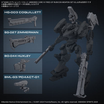 30MM Armored Core VI Fires of Rubicon Option Parts 03 Weapon Set 03